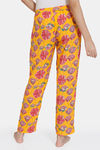 Zivame Blotched Bloom Woven Pyjama - Solar Power — thumbnail 3